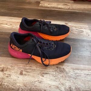 Hoka One One Womens Navy Mach 2 Profly 1099722 Running Shoes, Size 10